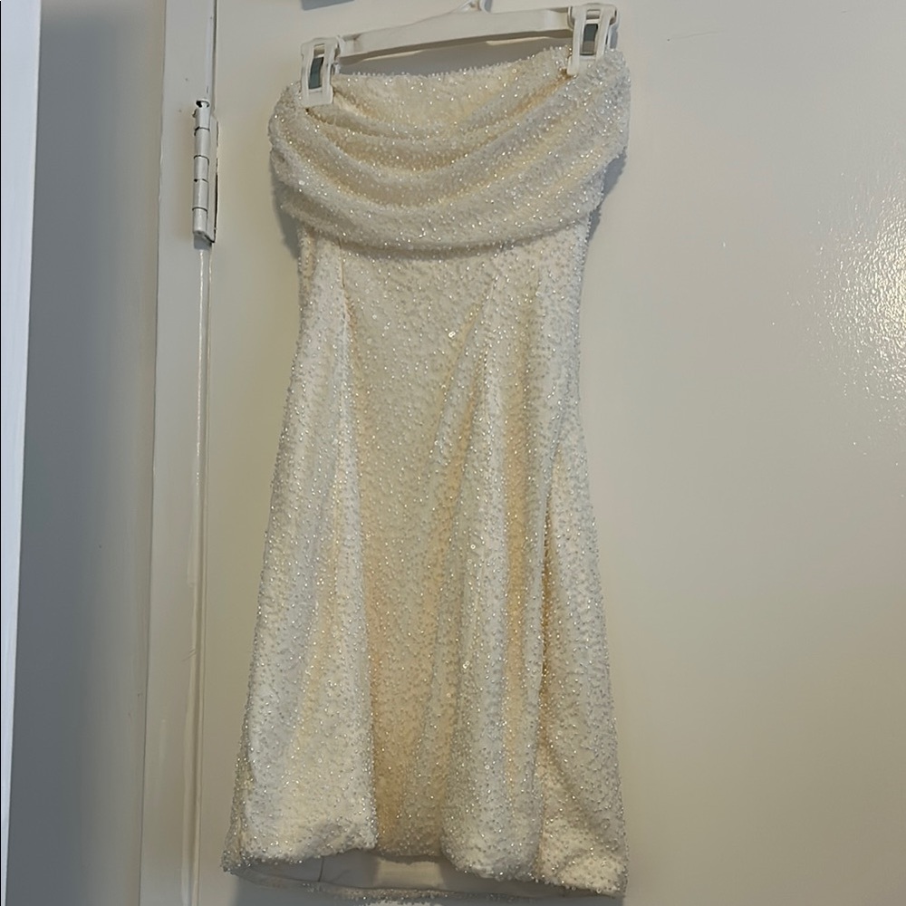 Oh Polly Cream Cowl Neck Sundress for Weddings